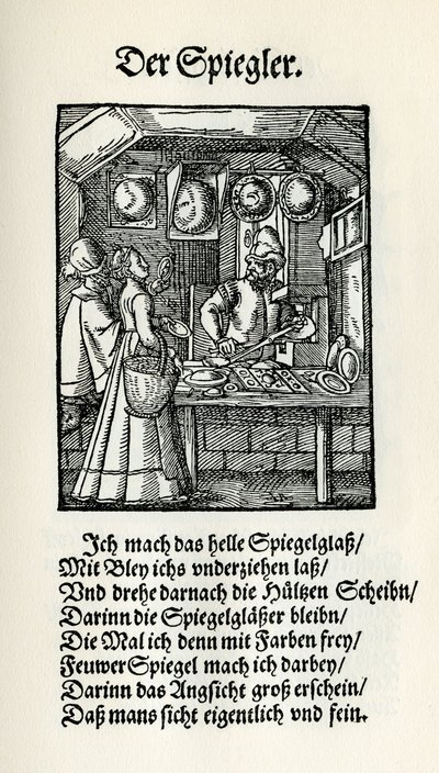 Fabricante de espelhos de Jost Amman