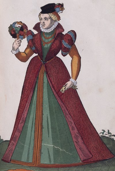 Nobre de Ferrara, gravura de Habitus praecipuorum popularum de Jost Amman