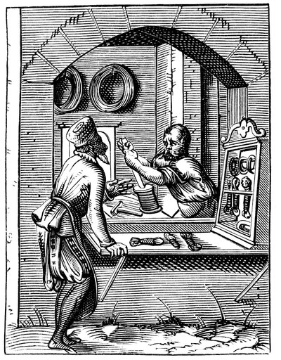 Operário de arame, século XVI de Jost Amman