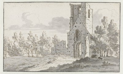 A ruína da Capela de Eik en Duinen perto de Haia de Josua de Grave