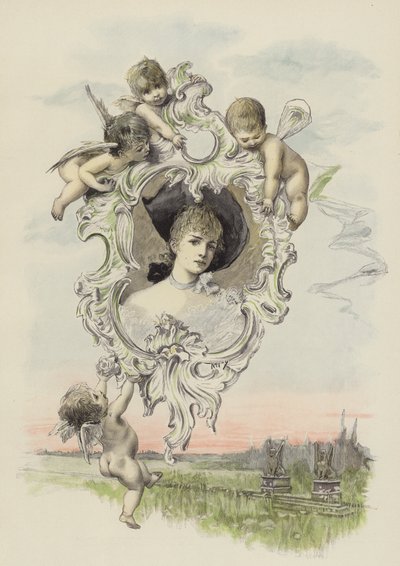Das Bild der Geliebten (A imagem do Amado) (cor litho) de Joszi Arpad Koppay
