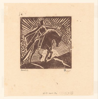 Cavaleiro a cavalo de Joub Wiertz (signed by artist)