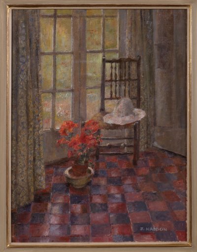 Cadeira e flores (pintura) de Joyce Haddon