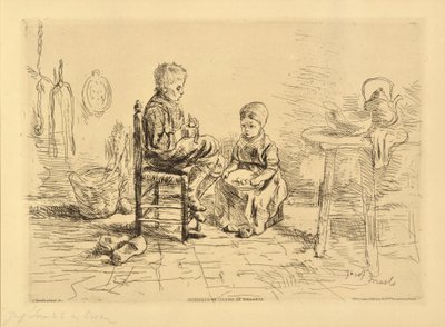 Kartoffelschälen von Jozef  Israels