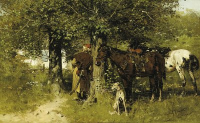 O encontro, 1881 de Jozef Brandt