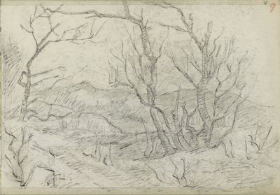Paisagem montanhosa com um grupo de árvores de Jozef Israëls