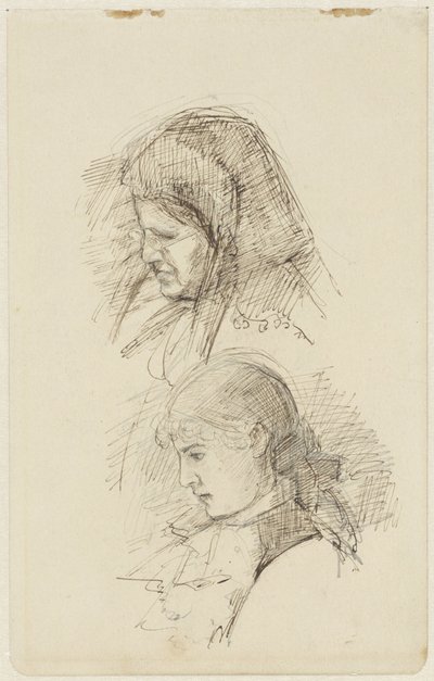 Duas cabeças de mulher de Jozef Israëls