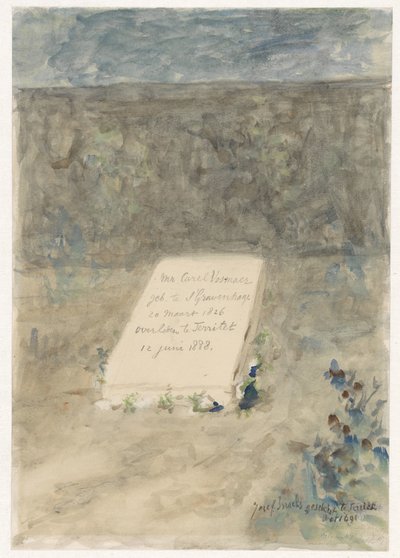 Túmulo do Sr. Carel Vosmaer em Territet de Jozef Israëls