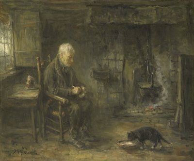 Interior de uma cabana de camponeses de Jozef Israëls