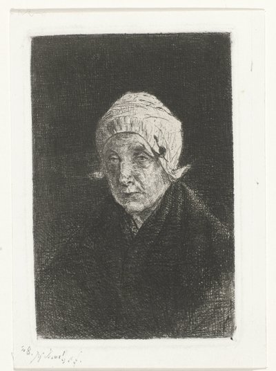velha senhora Katwijk de Jozef Israëls