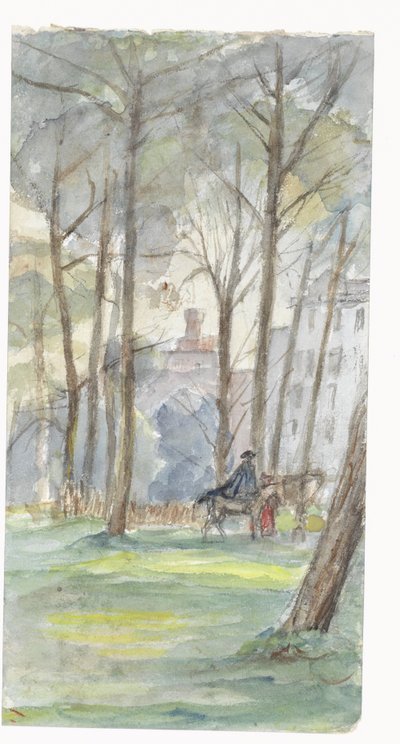 Parque com figuras de cavalos de Jozef Israëls