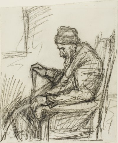 Velho sentado de Jozef Israëls