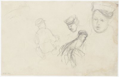 Quatro esboços de figuras de Jozef Israëls