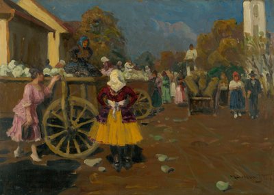 Mercado em Michalovce de Jozef Teodor Mousson