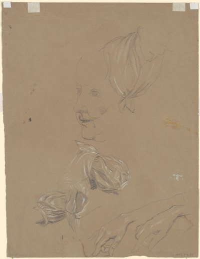 Estudos de uma mulher e seu vestido [verso] de Jr. Enoch Wood Perry