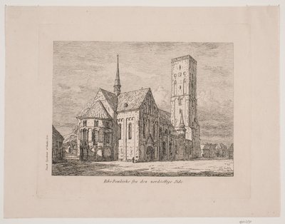 Catedral de Ribe do lado nordeste de Jørgen Roed