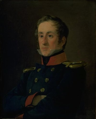 O pintor marinho Emil Wilhelm Normann em seu uniforme como oficial da marinha de Jørgen Roed
