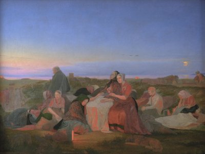 Véspera de verão. Pessoas doentes dormindo no túmulo de Santa Helena em Tisvilde de Jørgen V. Sonne