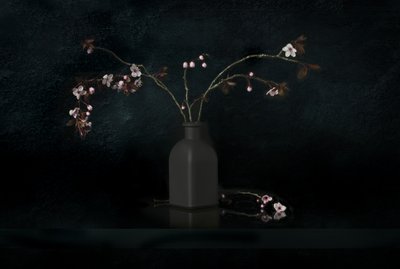 Natureza morta com flores de cerejeira de Juan Antonio Palacios