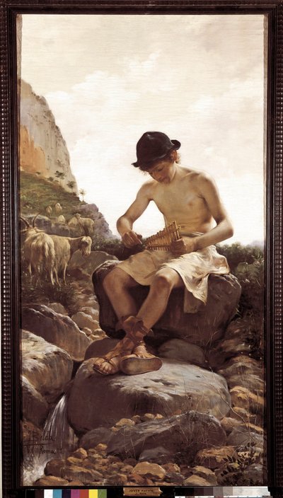 Pastor jovem. (Pintura, século XX) de Juan Belda Norales