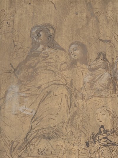 Studies for the Assumption of the Virgin, 1657-60. de Juan Carreño de Miranda