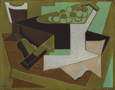 Cacho de uvas e uma pêra; Cacho de uvas e pêra, 1920 de Juan Gris