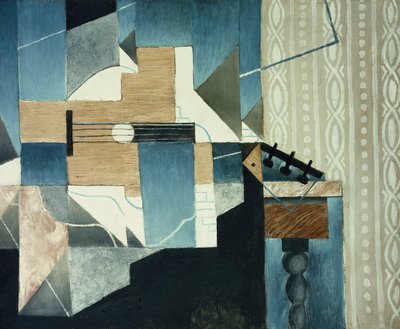 Guitarra na mesa; O violão em cima da mesa, 1913 de Juan Gris