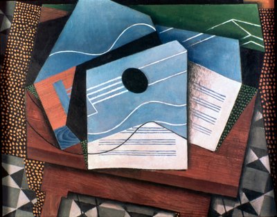 Guitarra em uma mesa, 1915. de Juan Gris