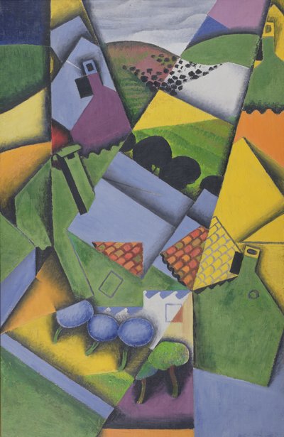 Paisagem e Casas em Ceret de Juan Gris