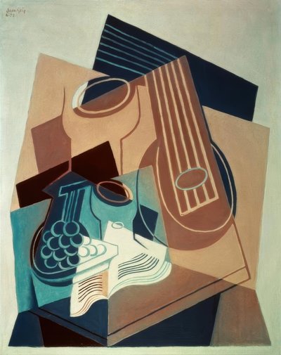 Bandolim e uvas de Juan Gris