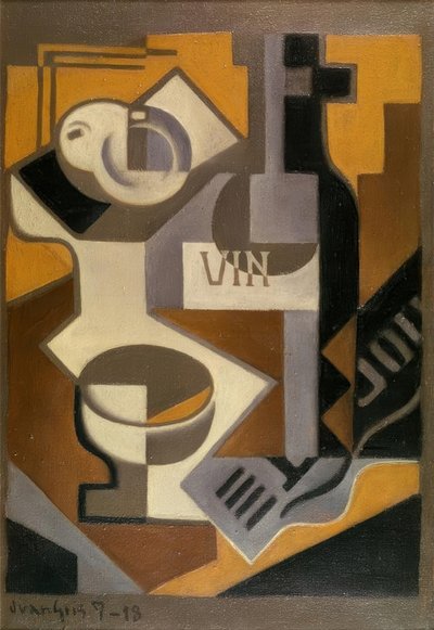 Natureza morta com a garrafa de vinho de Juan Gris