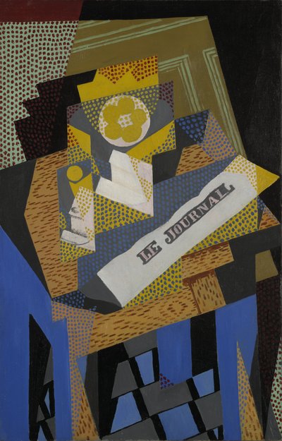 Jornal e Fruteira, 1916 de Juan Gris