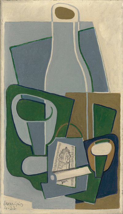 Tabaco e embalagem de tabaco, 1922 de Juan Gris