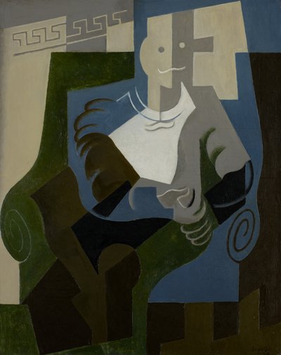 Arlequim Assentado, c.1920 de Juan Gris