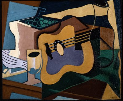 Natureza morta com guitarra, outubro-novembro de 1920 (óleo sobre tela) de Juan Gris