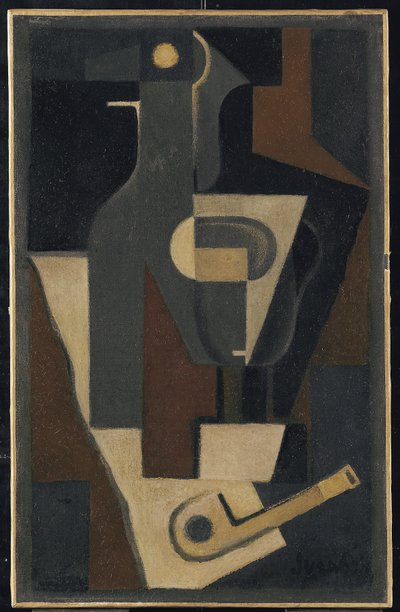 Ainda vida com tubo, 1918 de Juan Gris