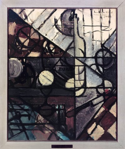A garrafa de Bordeaux (óleo sobre tela, século XX) de Juan Gris