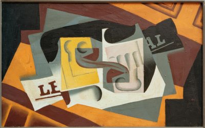 Vidro e jornal de Juan Gris