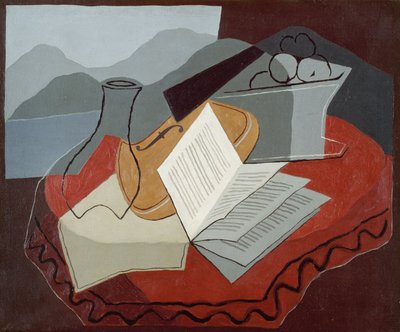 Violino diante de uma janela aberta de Juan Gris