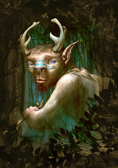 Fauno na Floresta Encantada de Juan Hernaz