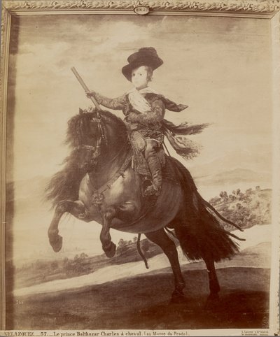 Velázquez. O Príncipe Baltazar Carlos a cavalo (no Museu do Prado) de Juan Laurent