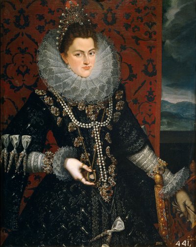 Isabella Claire Eugenie da Áustria (Isabella da Espanha) de Juan Pantoja de la Cruz