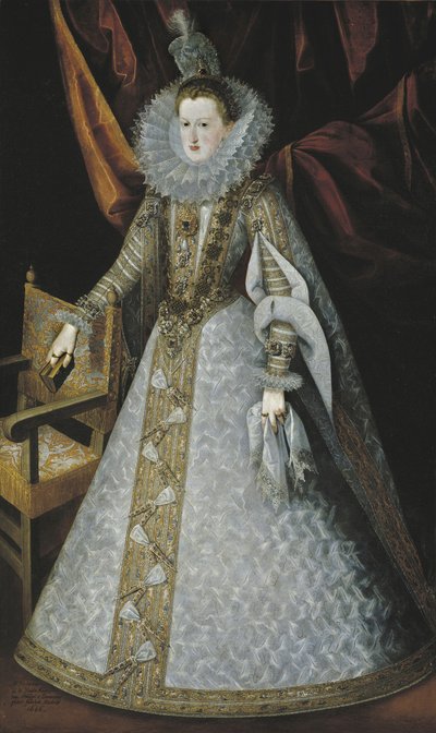 Retrato de Margarita da Áustria 15841611, 1606 de Juan Pantoja de la Cruz