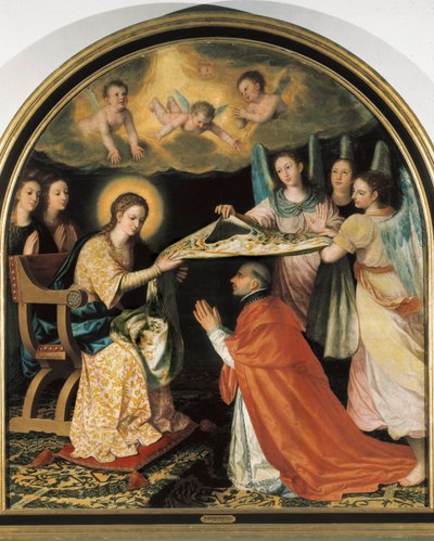 Apresentação da Casula em Saint Ildefonso Pintura de Juan SANCHEZ COTAN (1561-1627) Óleo sobre tela Granada, Museo de Bellas Artes de Granada. de Juan Sanchez Cotan