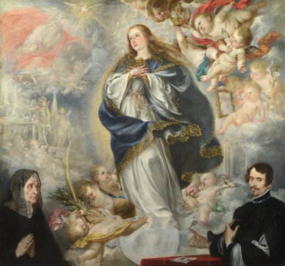 A Imaculada Conceição com dois doadores, ca 1661 de Juan de Valdes Leal