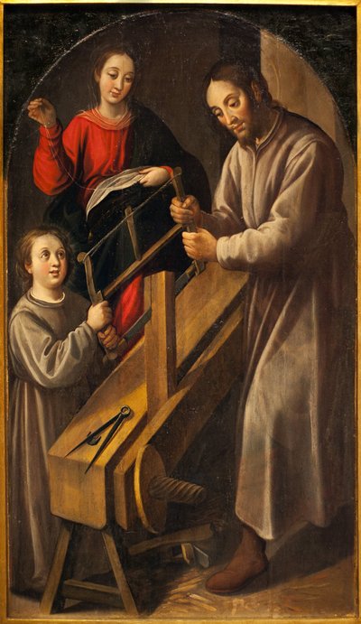Oficina de Nazaré. Pintura de Juan del Castillo (por volta de 1590-1658), óleo sobre tela, por volta de 1634-1636. Museu de Belas Artes de Sevilha, Espanha. de Juan del Castillo