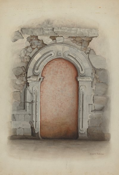 Doorway, Stone, 1939. de Juanita Donahoo