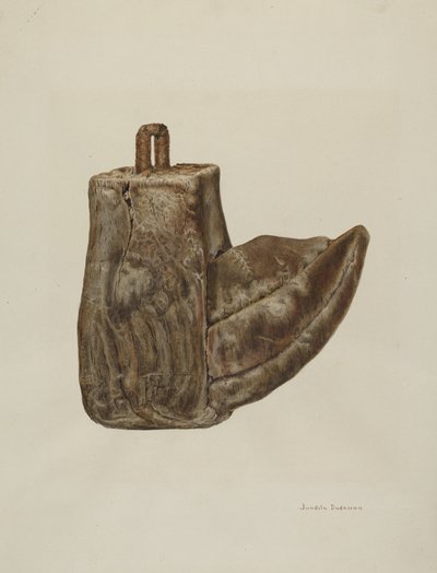 Estribo de madeira, c. 1941. de Juanita Donahoo