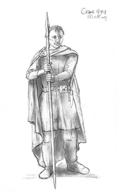 Homem anglo-saxão, séc. C5-10, c1990-2010 de Judith Dobie