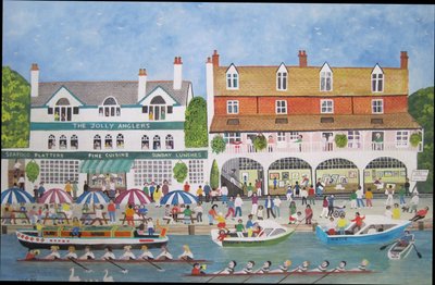 The Riverside at Walton, 2010 (Gouache em papel) de Judy Joel